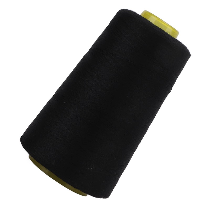 Strong Serger Thread 402, 2 Black Sewing Threads for Overlock,