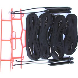 Home Court 2-inch Adjustable 30x60' Full Court Traditional Volleyball Court 19AS (Black)