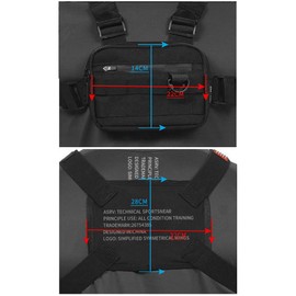 RetroFun Outdoor Sports Chest Bag, Men's Tactical Chest Bag, Multi-Purpose Sports Backpack Daypack for Men Women, White