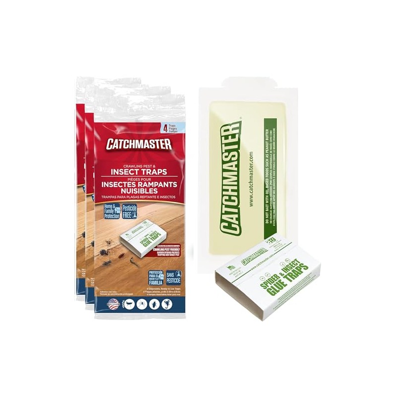 Catchmaster Sticky Glue Traps for Indoor Pest Control - 12