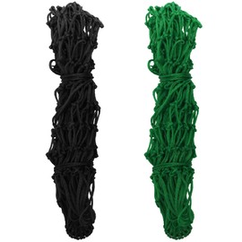 Hedume 2 Pack Slow Hay Feeder Hay Nets, 40" Length with 2" Holes, Regulate Intake of Hay hence Improve Digestion and Reduce Waste, Horse Supplies Hay Bags for Horses, Goat Feed