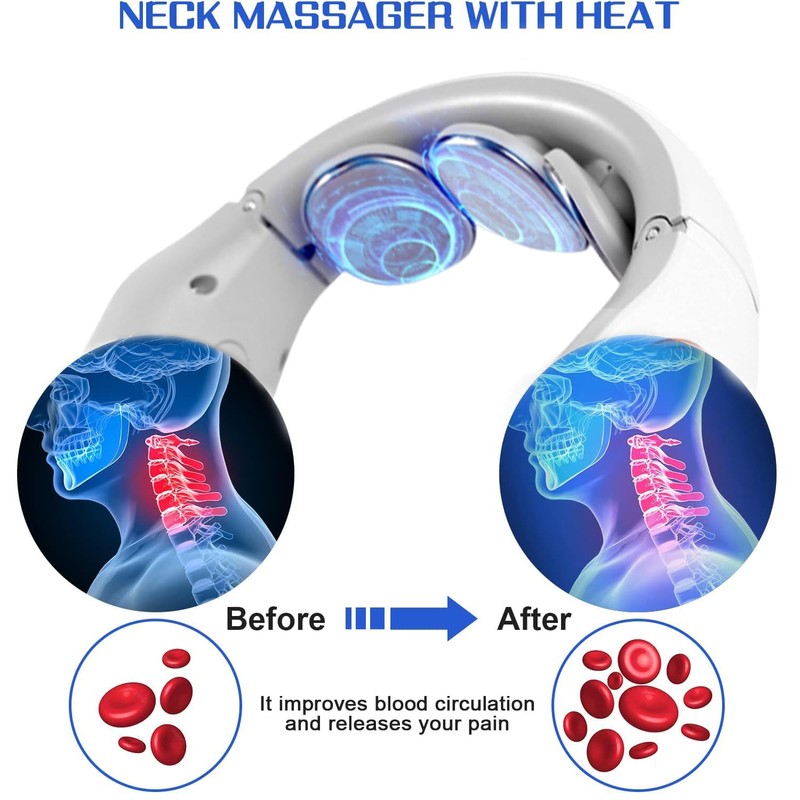 Neck Massager, 3-Level Heating Function with Constant Temperature, Electric Massager,