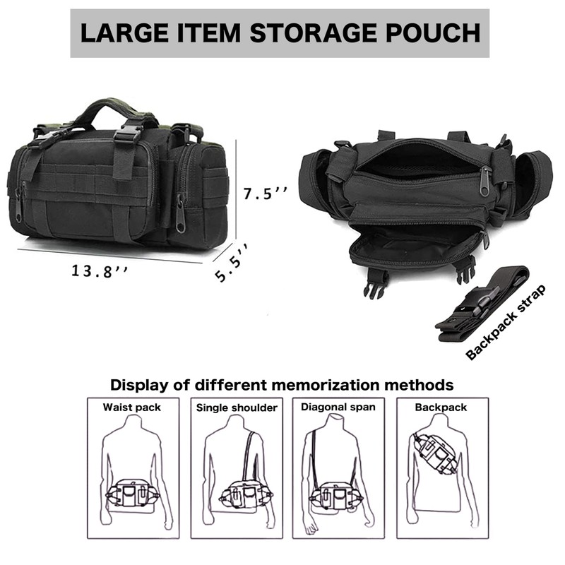 STOLCA Universal Tactical Vehicle Seat Back Organizer Bag Tactical Molle