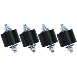 Yarssihha 4 Pack M8 Anti-Vibration Rubber Isolator Mounts, 40x30mm Rubber Studs Shock Absorber, Cylindrical Vibration Isolators for Diesel Engines, Air Compressors, Vibration Motor