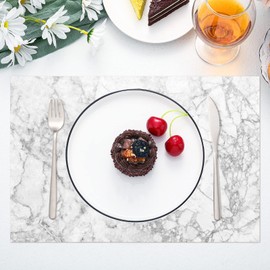 100 Pack 11 x 17 in Paper Placemats Disposable Marble Placemats for Dining Table Wedding Placemats Disposable Placemat for Table Mats for Kitchen Dinner Party