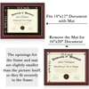 Minesaxel Diploma Frame 14x17 with Black Mat Fits Document, Certificate