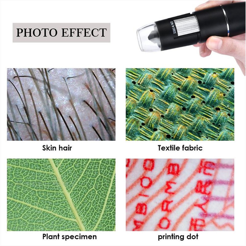 Wireless Digital Microscope 0 to 1000X 8 LED Lights Portable