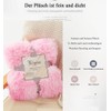 Freyamy Fluffy Long Hair Microfibre Faux Fur Cuddly Blanket 80