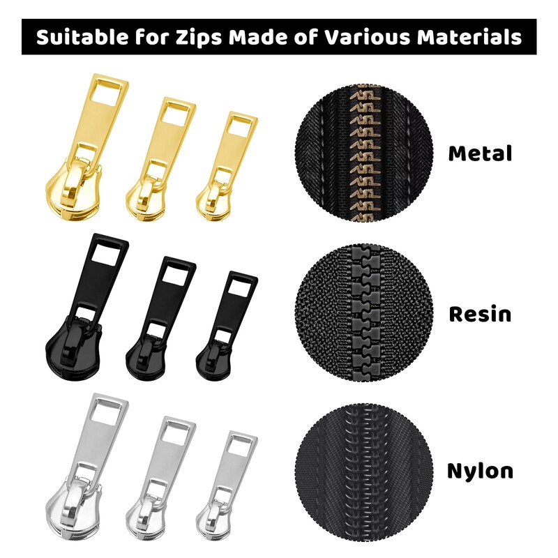 108 Piece Zip Repair Kit HXC Zip Replacement Zip Repair