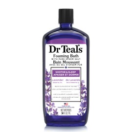 Dr Teal's Dr Teal's Foaming Bath with Pure Epsom Salt, Soothe & Sleep with Lavender Essential Oil, 34 fl oz (Packaging May Vary)