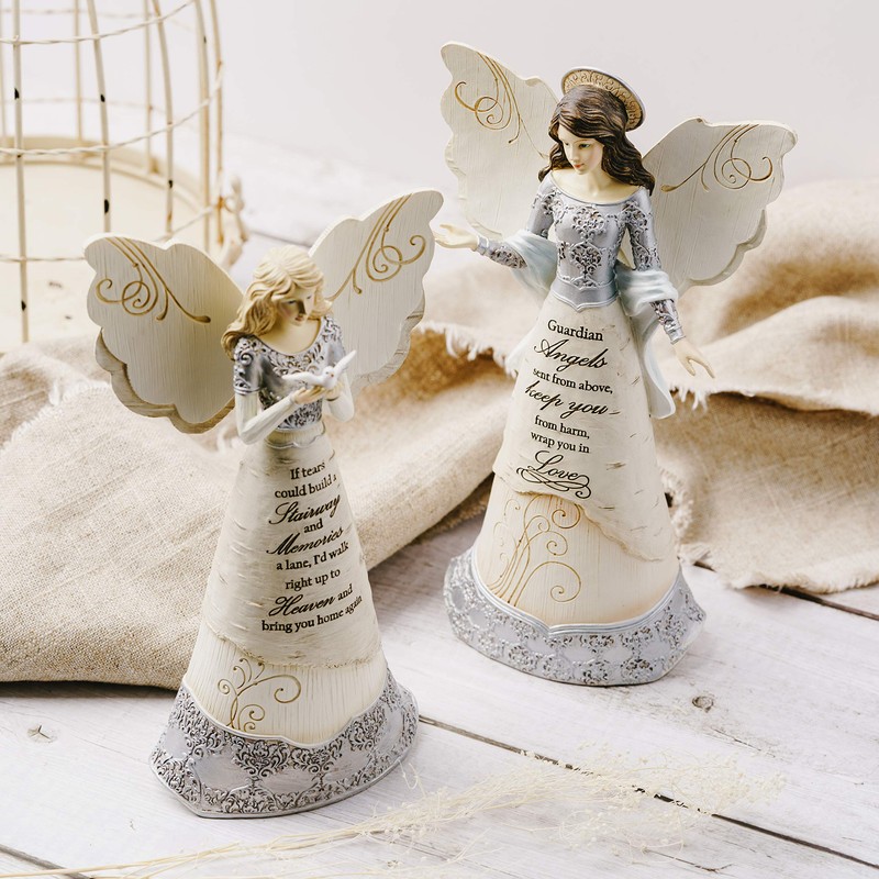 Sympathy Angel Figurine by Pavilion, 8-Inch, If Tears Could Build
