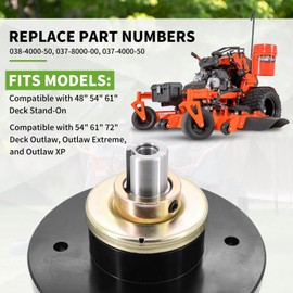 Tektall Spindle Assembly for Bad Boy 48 54 61 and 72 inch Deck Extreme Outlaw XP 037-4000-00 038-4000-50 037-8000-00 037-4000-50