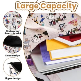 Broadway Musical Theatre Gifts Makeup Bag and Tote Bags with Inner Pocket I'm Not Dramatic I'm Theatrical Theatre Gifts Broadway Fan Cosmetic Bag and Canvas Tote Bag Broadway Mudical Lover Gift