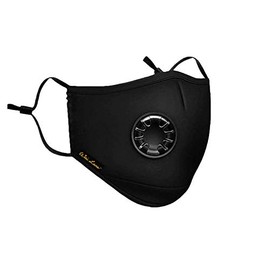 Wai Lana URBAN Face Mask - 100% Cotton Inner Layer, Breathable, Reusable, Washable, Adjustable nose piece and ear loops (Black)