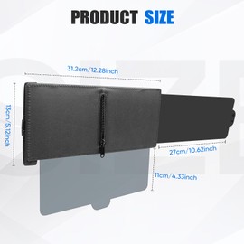 Car Sun Visor | Polarized Sun Visor Extender with Zipper Slider | UV400 Compatible, Side Shade Included, Driver & Passenger Side, Anti-Glare, Universal Fit, Easy Installation