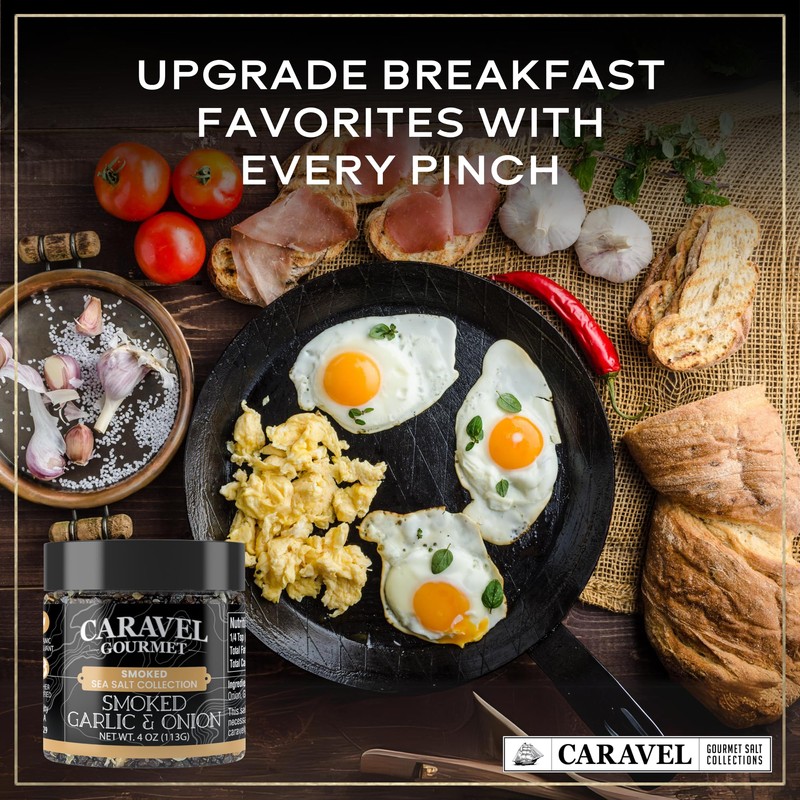 Smoked Garlic & Onion Sea Salt with Umami Flavor –