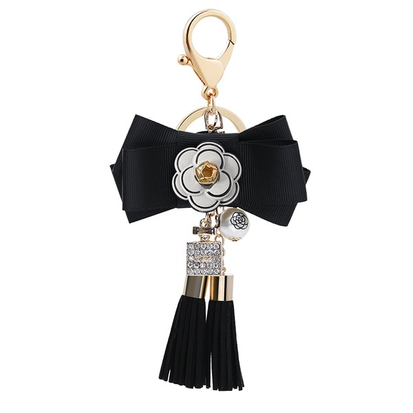 DIFFGYSAN Bowknot Keychain for Women Bow Tassels Key Chain Cute