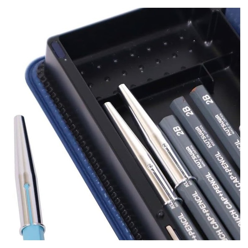 Kutsuwa RB017 STAD Pencil Cap, Silver (Set of 6)