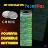 PoundMax CR 1616 Batteries 3v Lithium Button Cell Battery Combo