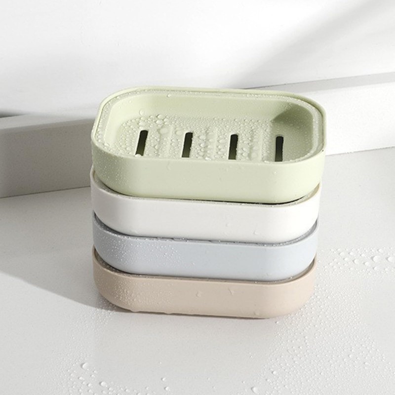 Generic Plastic Soap Dish with Drainage, Soap Holder for Bathroom