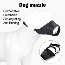 Dog Muzzle, Dog Mask, Adjustable Breathable Dog Mouth Cover, Anti Bite and Bark Dog Muzzle with 7 Size Options Available for Dogs (4)