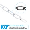 PATIKIL 6ft White Surface Lighting Hanging Chain Metal Loop Chain