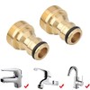 SBYMX 2PC Hose Tap Connector Mixer Hose Adaptor Water Pipe