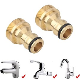 SBYMX 2PC Hose Tap Connector Mixer Hose Adaptor Water Pipe Joiner Fitting Universal Water Connectors Grden Watering Tools