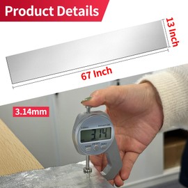 Aggsound 67"*13" Anti-Static Fiberglass Self-Adhesive Mass Loaded Vinyl Sound Deadener – Car Audio and Home Sound Insulation Reflective High Protection, Heat Shield for Doors, Floor, Roof, 3mm 6 sqft