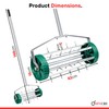 DIVCHI Garden Rolling Lawn Aerator Heavy Duty Metal Spikes -
