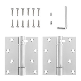 Eontab 4 inch Self-Closing Door Hinges Stainless Steel Heavy Duty Spring Hinges 4inch Stainless Steel Mortise Spring Hinges with Mounting Screwdriver Hardware (4 Pack)