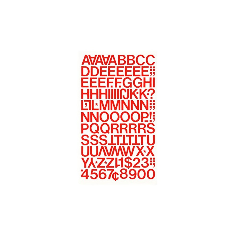 Chartpak Self-Adhesive Vinyl Capital Letters and Numbers, 3/4 Inches High,