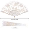 Rbenxia 1 PC Elegant Rose Lace Floral Folding Hand Fans