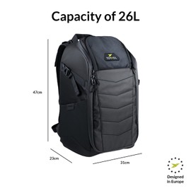 TORVOL - Quad PITSTOP Backpack V2, Compact FPV Drone Backpack for 2 Drones, Fits DJI Mini 3, Mini 4 Pro, DJI Neo, with Laptop Compartment, Waterproof Rain Cover, Black & Green, 25L