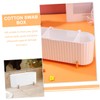 FELTECHELECTR 3-Compartment Cotton Pad Holder Makeup Puff Storage Box Dustproof