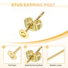 sourcing map 20Pcs Stud Earring Posts, 3mm Stainless Steel Flat