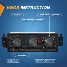 Nilight A/C Heater Climate Control Module Switch Panel Compatible with 1999 2000 2001 2002 Silverado Sierra 2000-2002 Suburban/Tahoe/Yukon XL Truck Replacement Air Conditioning Control Module