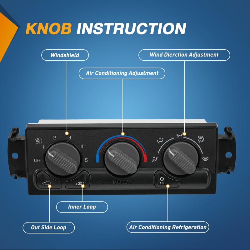 Nilight A/C Heater Climate Control Module Switch Panel Compatible with