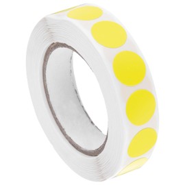 sourcing map Inventory QC Stickers Labels 13mm/0.5" Yellow for Inventory Warehouse Stock, 1 Roll 1000 Piece