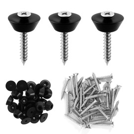 Studded Sheet, Pack of 200 Sealing Nails for Studded Sheet, Roofing Felt Nails with Fasteners, Ideal for Raised Beds, Cellar Walls and Flower Pots, 100 Screws and 100 Black Sealing Discs