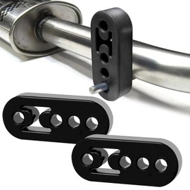 Car Exhaust Hanger, 4 Hole Exhaust Muffler, 2 Pieces Exhaust Holder, Exhaust Hanger Rubber, Exhaust Holder Rubber, Exhaust Holding Rubber, 4 Holes Universal Car Rubber Exhaust for Most Cars