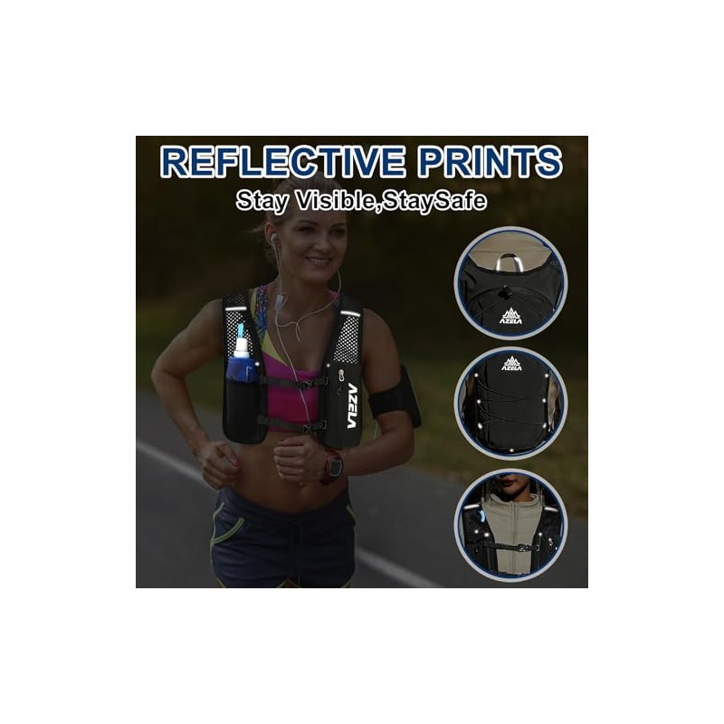 Running Vest with Water Bottle Soft 500 ml & 2L