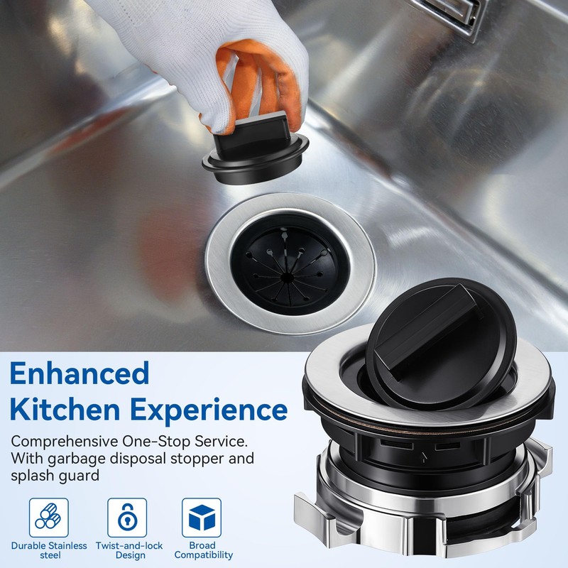 Saillong Garbage Disposal Sink Flange Kit with Garbage Disposal Stopper