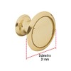 Hermex PER-072, Perilla estilo Moderno, latón brillante
