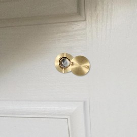 Sumnacon Safety Door Viewer,Solid Brass 220-degree Door Viewer/Peephole with Heavy Duty Rotating Privacy Cover for 1-3/8" to 2-1/6" Doors, Sturdy Door Viewer for Home Office Hotel (Gold)