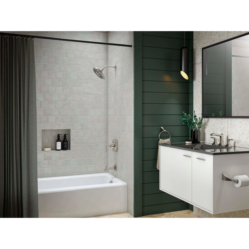 Bellerose 3-Spray Patterns 1.75 GPM 8 in. Wall Mount Fixed