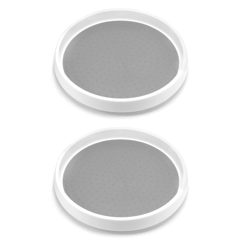 QWORK® 2 Pack Turntable Cupboard Organizer, Rotatable Organiser, seasoning organizer,