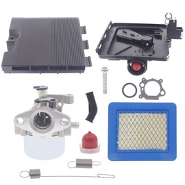 799866 Carburetor for 675 6.75 HP 190CC Series Engines, for Craftsman Troy Bilt TB230 725EX 6.25HP 6.75HP Push Lawn Mower with 692298 795259 Air Filter Cover Base Kit