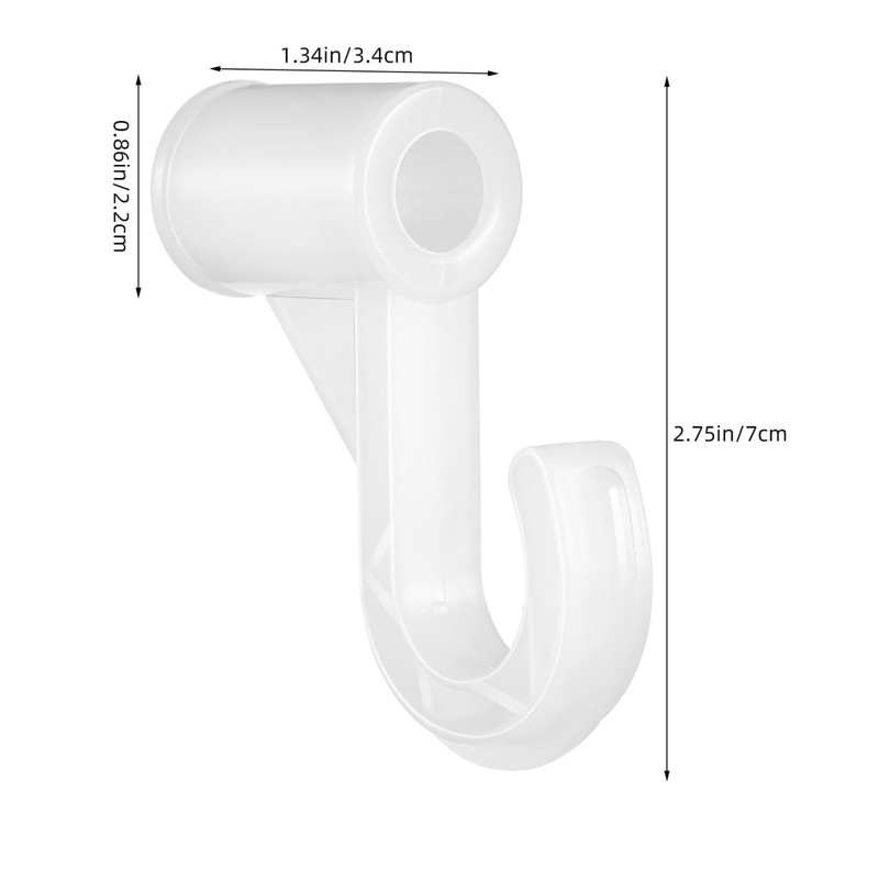 ULTECHNOVO 6 pcs Wardrobe Rod Bracket Adjustable Closet Pole Holder