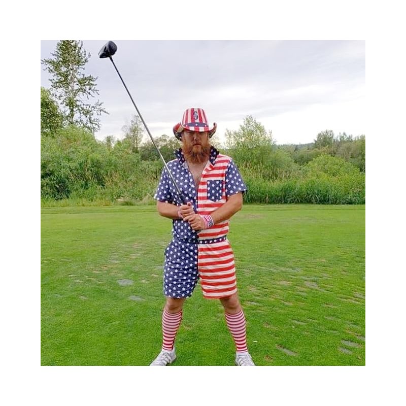 Zesties Male Romper (Large, American Flag)